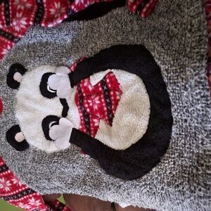 Cute Panda Fleece Long Sleeve Top